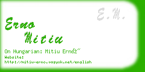 erno mitiu business card